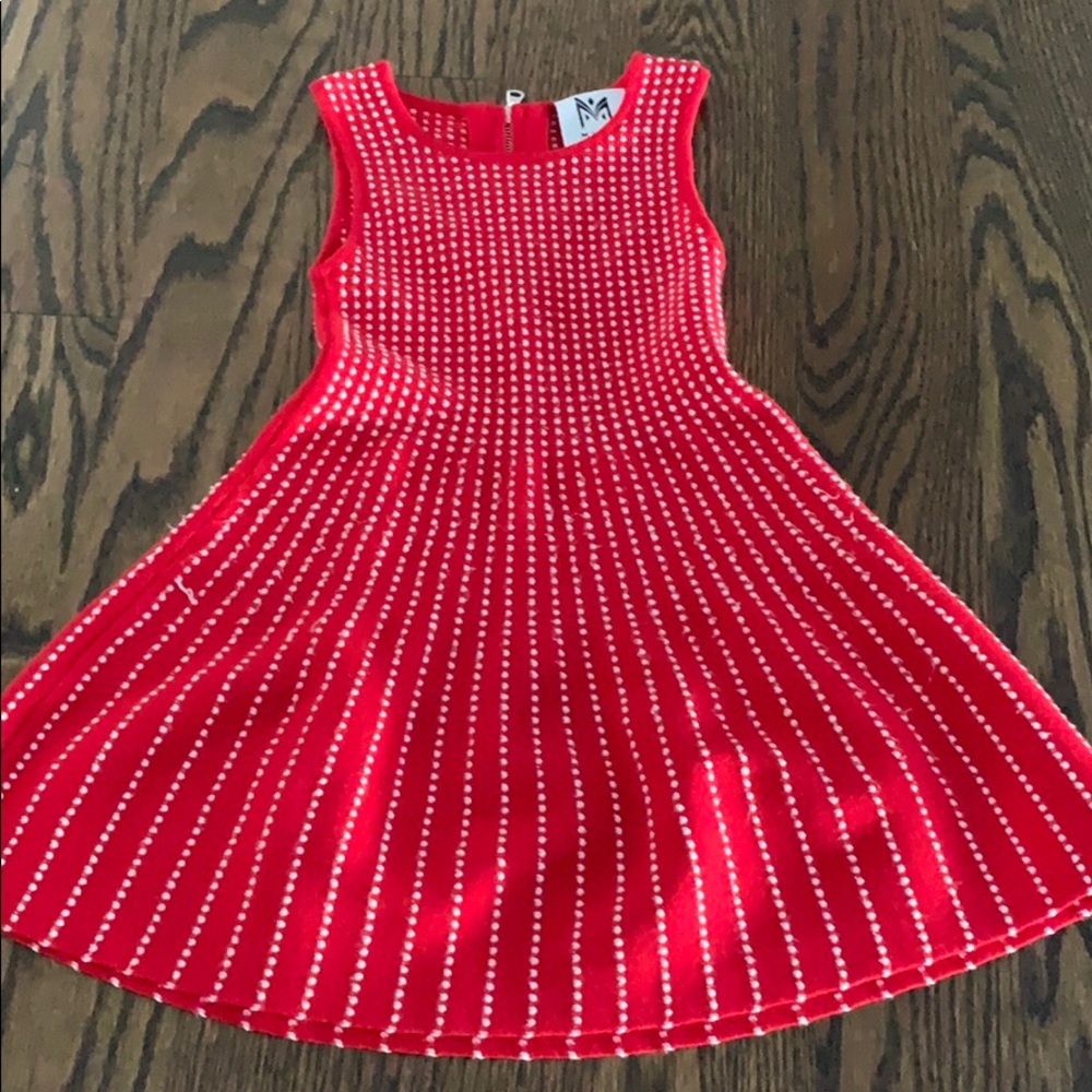 Milly girls 3T red sleeveless tank knit dress